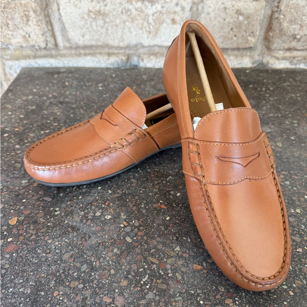 Polo by Ralph Lauren Brown Leather Loafers size 9.5 Men’s NWT